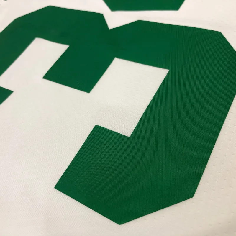 Camisola retro masculina dos Boston Celtics com o nome de Paul Pierce, modelo #34, branca