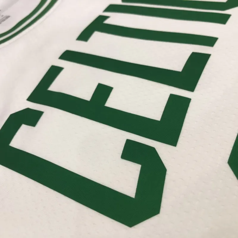 Camisola retro masculina dos Boston Celtics com o nome de Paul Pierce, modelo #34, branca