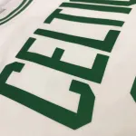 Camisola retro masculina dos Boston Celtics com o nome de Paul Pierce, modelo #34, branca