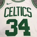 Camisola retro masculina dos Boston Celtics com o nome de Paul Pierce, modelo #34, branca