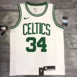 Camisola retro masculina dos Boston Celtics com o nome de Paul Pierce, modelo #34, branca