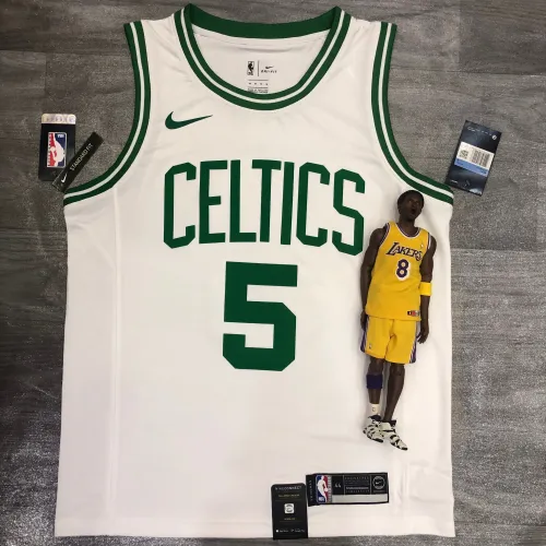 Camiseta Boston Celtics Retro Kevin Garnett #5 Blanca Hombre
