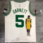 Boston Celtics Retro Kevin Garnett #5 White Men’s Jersey