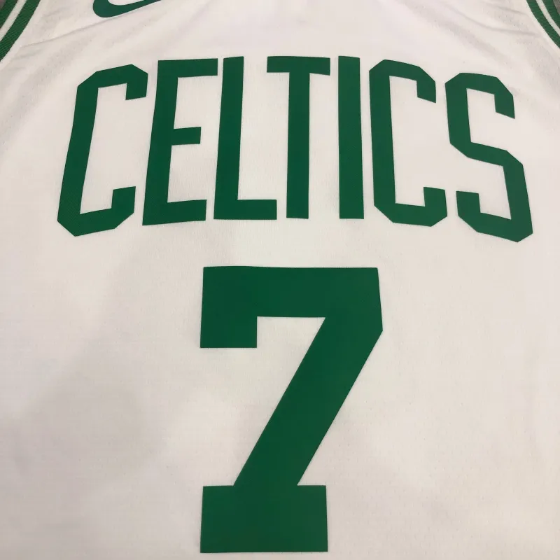 Boston Celtics Retro Jaylen Brown #7 White Men’s Jersey