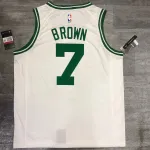 Boston Celtics Retro Jaylen Brown #7 White Men’s Jersey