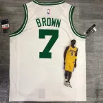 Boston Celtics Retro Jaylen Brown #7 White Men’s Jersey