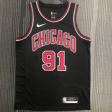 Camisola dos Chicago Bulls Dennis Rodman #91 para homem