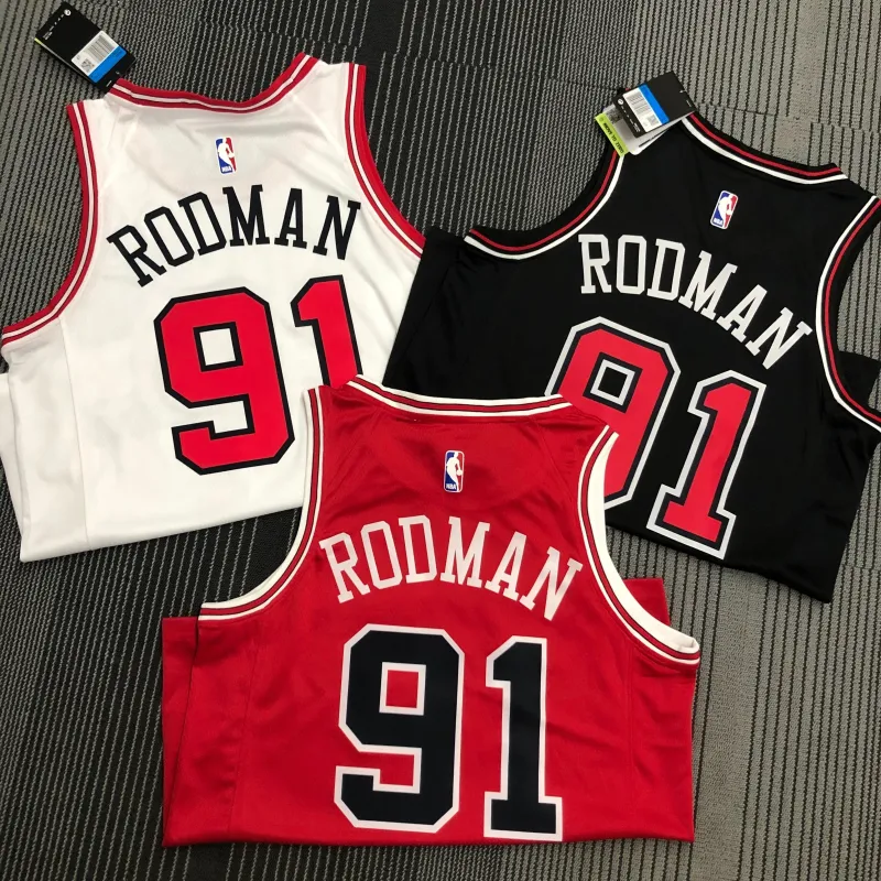 Maglia da uomo dei Chicago Bulls Dennis Rodman #91