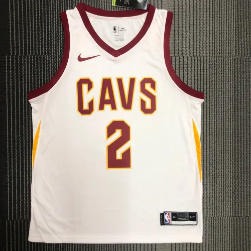 Cleveland Cavaliers White Kyrie Irving #2 Men's Jersey