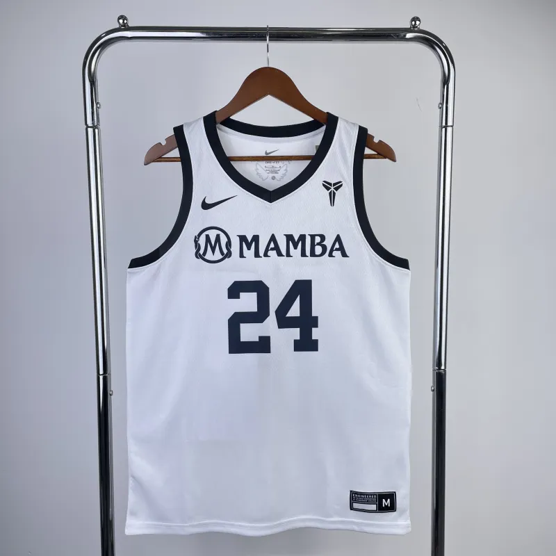 Los Angeles Lakers Kobe Bryant #24 White Men's Jersey