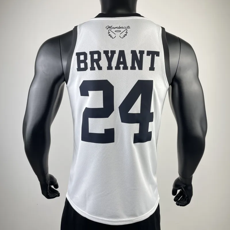 Los Angeles Lakers Kobe Bryant #24 White Men's Jersey