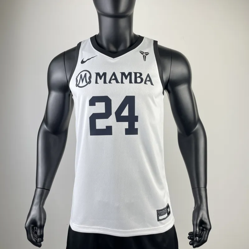 Los Angeles Lakers Kobe Bryant #24 White Men's Jersey