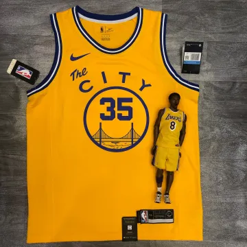 Maglia da uomo Golden State Warriors Yellow Kevin Durant #35