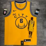 Camiseta Golden State Warriors Amarillo #6, Hombre Jersey de los Golden State Warriors Amarillo #6 para hombre