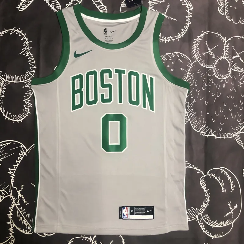 Boston Celtics Jayson Tatum #0 Gray Men’s Jersey