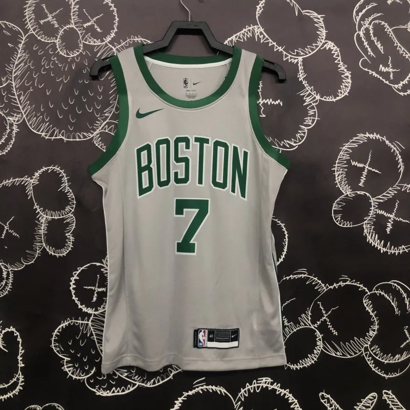 Boston Celtics Jaylen Brown #7 Gray Men’s Jersey