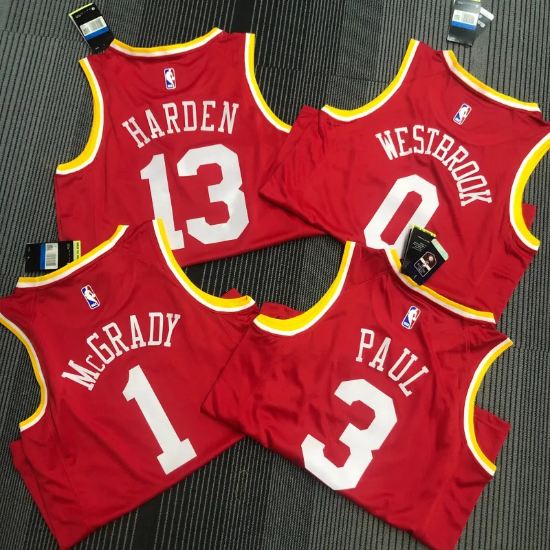 Houston Rockets Retro Russell Westbrook #0 Men’s Jersey