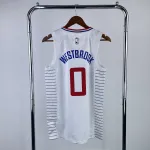 Camisa masculina LA Clippers Edição Limitada Branca Russell Westbrook #0