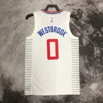 Camisa masculina LA Clippers Edição Limitada Branca Russell Westbrook #0