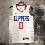 Camisa masculina LA Clippers Edição Limitada Branca Russell Westbrook #0