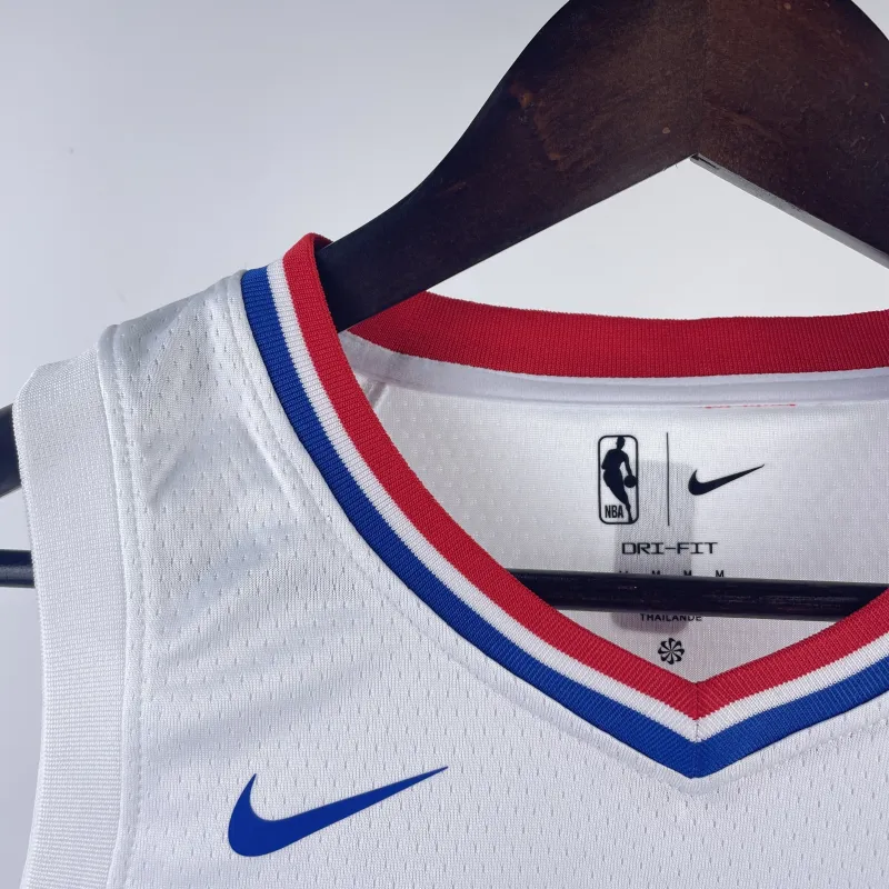 Maillot blanc pour enfants Paul George (#13) des LA Clippers