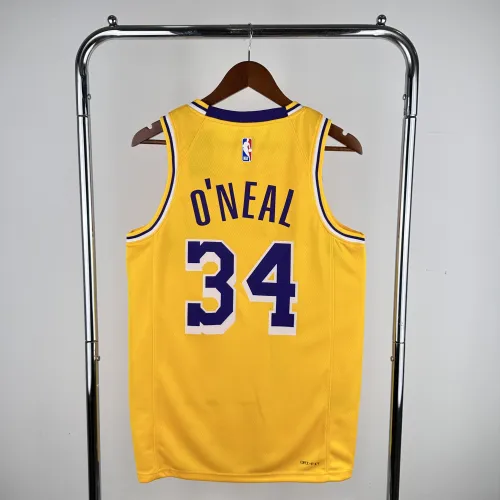 Los Angeles Lakers Shaquille O’Neal #34 Yellow Men’s Jersey