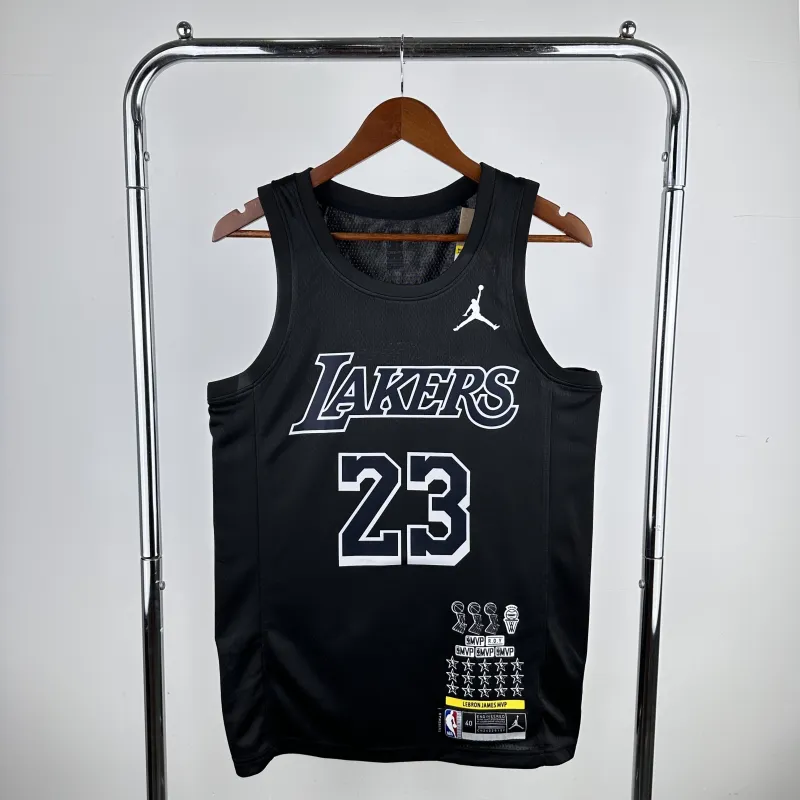Los Angeles Lakers Earned Edition LeBron James #23 Black Men’s Jersey