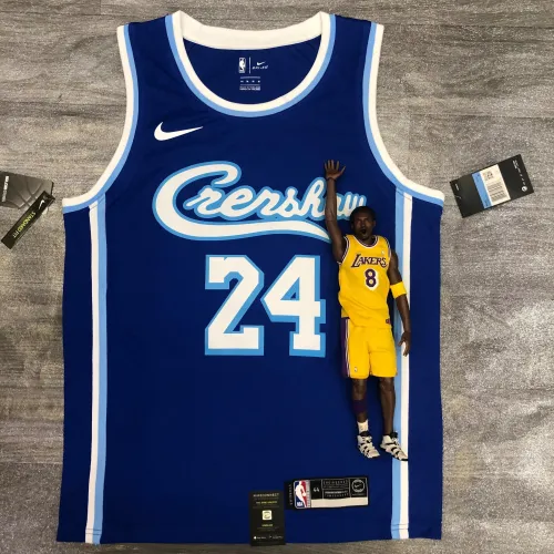 Maglia da uomo Los Angeles Lakers Latin Singer Collaboration Kobe Bryant #24 Blue