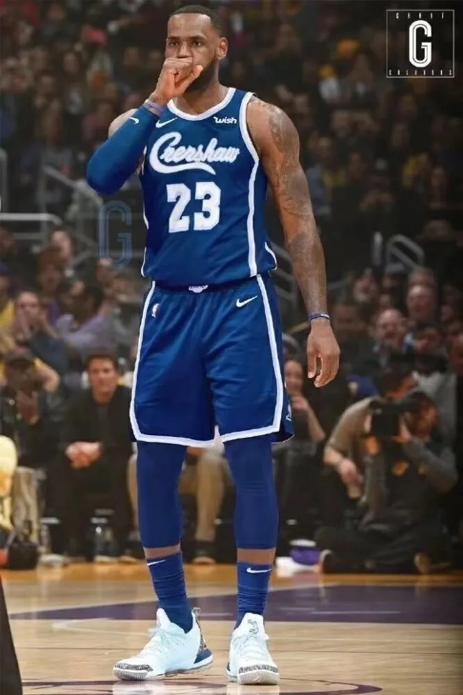 Los Angeles Lakers Latin Singer Collaboration Kobe Bryant #24 Maglia da Uomo Blu