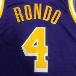 Los Angeles Lakers Jordan Edition Rajon Rondo #4 Purple Men’s Jersey