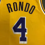 Los Angeles Lakers Rajon Rondo #4 Yellow Men’s Jersey