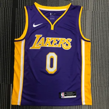 Maglia Los Angeles Lakers Uomo con scollo a V Russell Westbrook #0 Viola