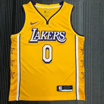 Maglia Los Angeles Lakers Uomo con collo a V Russell Westbrook #0 Stars
