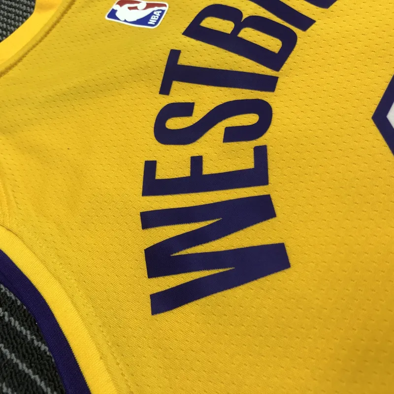 Los Angeles Lakers V-Neck Russell Westbrook #0 Stars Men’s Jersey
