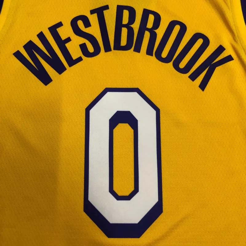 Los Angeles Lakers V-Neck Russell Westbrook #0 Stars Men’s Jersey