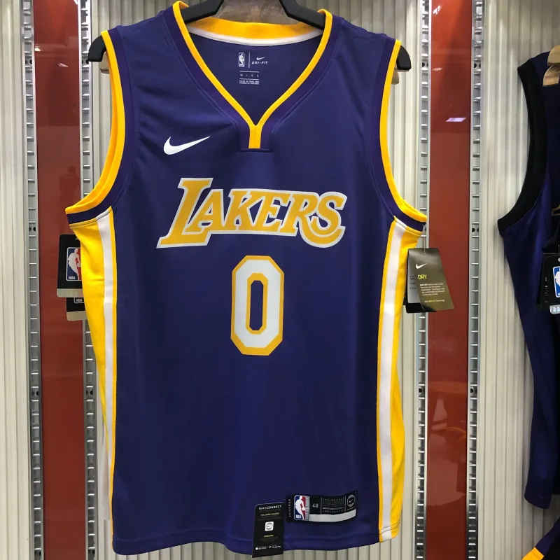 Los Angeles Lakers V-Neck Kyle Kuzma #0 Purple Men’s Jersey