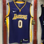Los Angeles Lakers V-Neck Kyle Kuzma #0 Purple Men’s Jersey