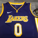 Los Angeles Lakers V-Neck Kyle Kuzma #0 Purple Men’s Jersey