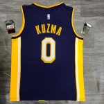 Los Angeles Lakers V-Neck Kyle Kuzma #0 Purple Men’s Jersey