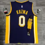 Los Angeles Lakers V-Neck Kyle Kuzma #0 Purple Men’s Jersey