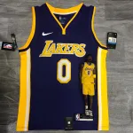 Maglia Los Angeles Lakers Nick Young #0 Viola Uomo con scollo a V Maglia da uomo dei Los Angeles Lakers con scollo a V Nick Young #0, viola