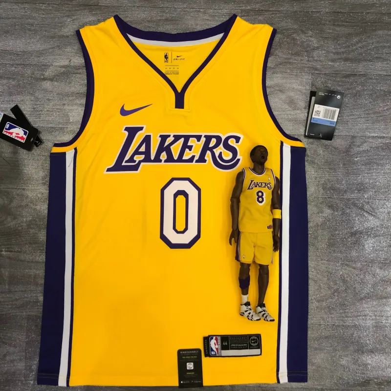 Los Angeles Lakers V-Neck Nick Young #0 Yellow Men’s Jersey