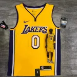 Los Angeles Lakers V-Neck Nick Young #0 Yellow Men’s Jersey