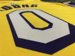 Los Angeles Lakers V-Neck Nick Young #0 Yellow Men’s Jersey