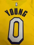 Los Angeles Lakers V-Neck Nick Young #0 Yellow Men’s Jersey