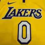 Los Angeles Lakers V-Neck Nick Young #0 Yellow Men’s Jersey