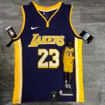 Maillot homme violet à col en V « LeBron James » des Los Angeles Lakers (réf. #23) Los Angeles Lakers V-Neck LeBron James #23 Purple Men’s Jersey