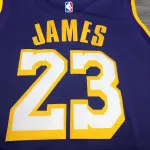 Los Angeles Lakers V-Neck LeBron James #23 Purple Men’s Jersey