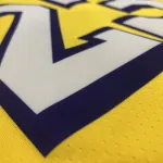 Los Angeles Lakers V-Neck LeBron James #23 Yellow Men’s Jersey