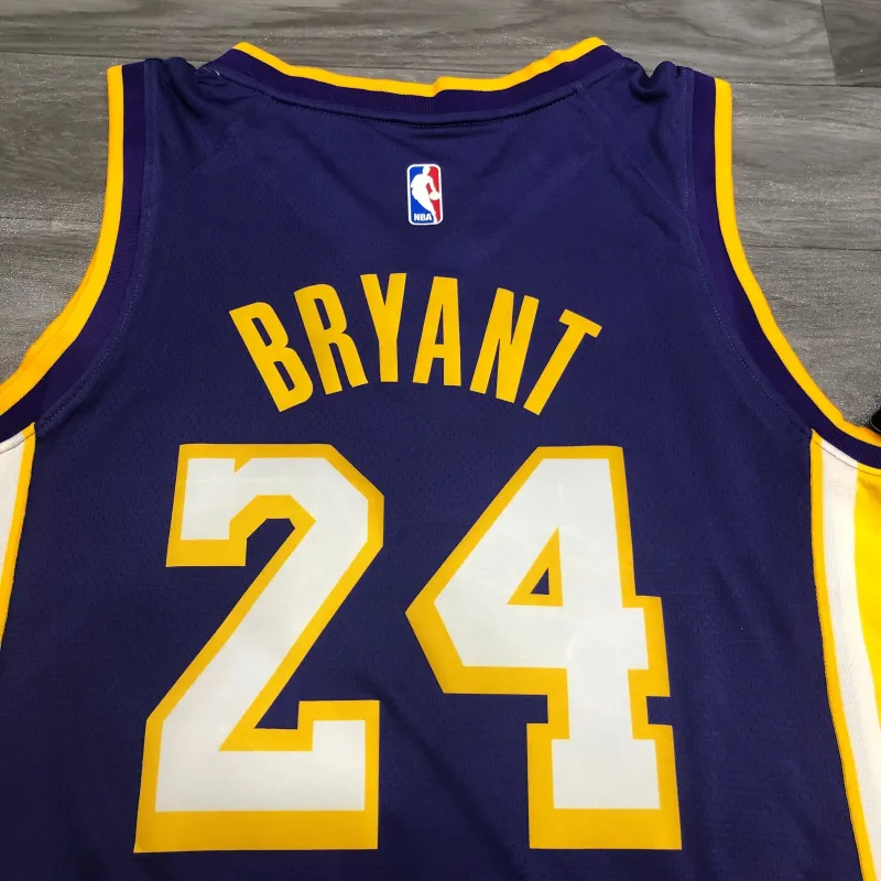 Los Angeles Lakers V-Neck Kobe Bryant #24 Purple Men’s Jersey